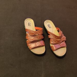 Clarks Red Sandals
